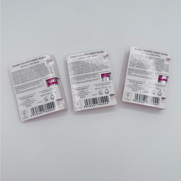 YSL Rouge Volupte Candy Glaze Double Care Balm Travel Size 3p Set | NIB. - Picture 2 of 4